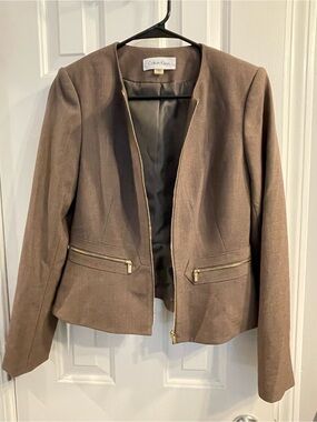 NWOT Calvin Klein Women's Brown tailored Jacket